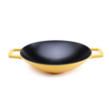 Amazon caliente vendiendo esmalte de hierro fundido wok